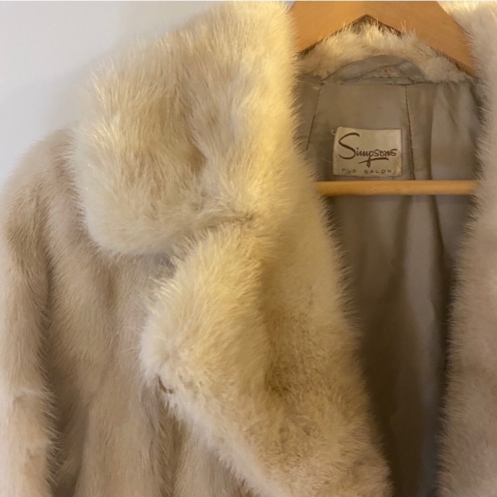 Vintage Genuine Mink Fur Long Coat XS - Picture 2 of 7